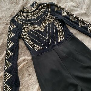 Black and Gold Jumpsuit